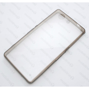 Gumené Slim puzdro Sony Xperia Z3 compact priehľadné šedý rám